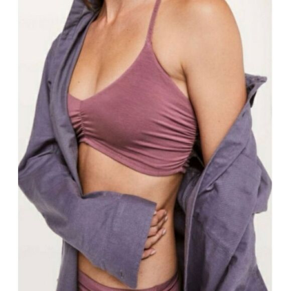 Lululemon simply there bralette mauve strappy light support minimal Unpadded - Picture 2 of 8